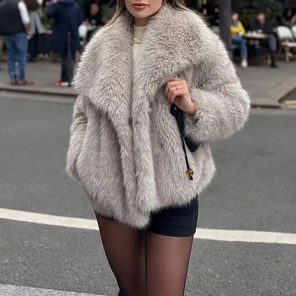 Women's Coats Autumn Winter Mature Vibe Chic Solid Colour Long Sleeve Open Front High Street Coats