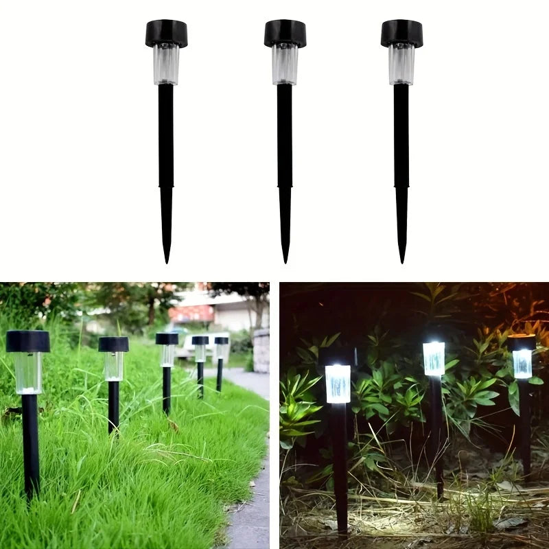 12 stuks zonne-buitenverlichting, zonne-tuinverlichting, LED-tuinverlichting, waterdichte padverlichting, decoratieve loopbrug, gazon, patio, tuin