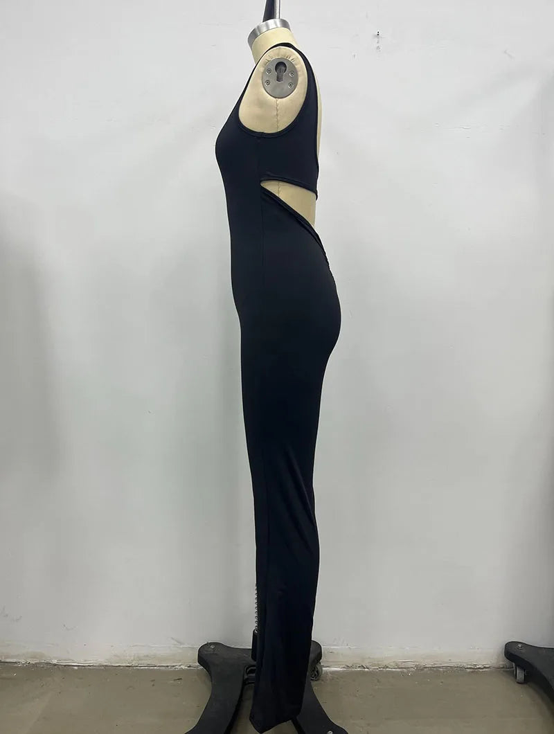Sexy strakke jumpsuits voor dames, effen kleur, uitgehold, rugloos, mouwloos, yoga-rompertjes, vrouwelijke stretch, workout, liftende heupen, bodysuits