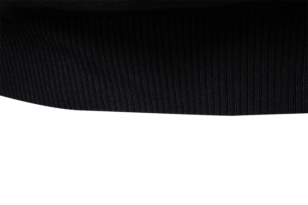 Men's Zipper Sweater Striped Design Knitted Warm Half-Zip Pullover Autumn Winter Outdoor Casual Men's Sweatshirt