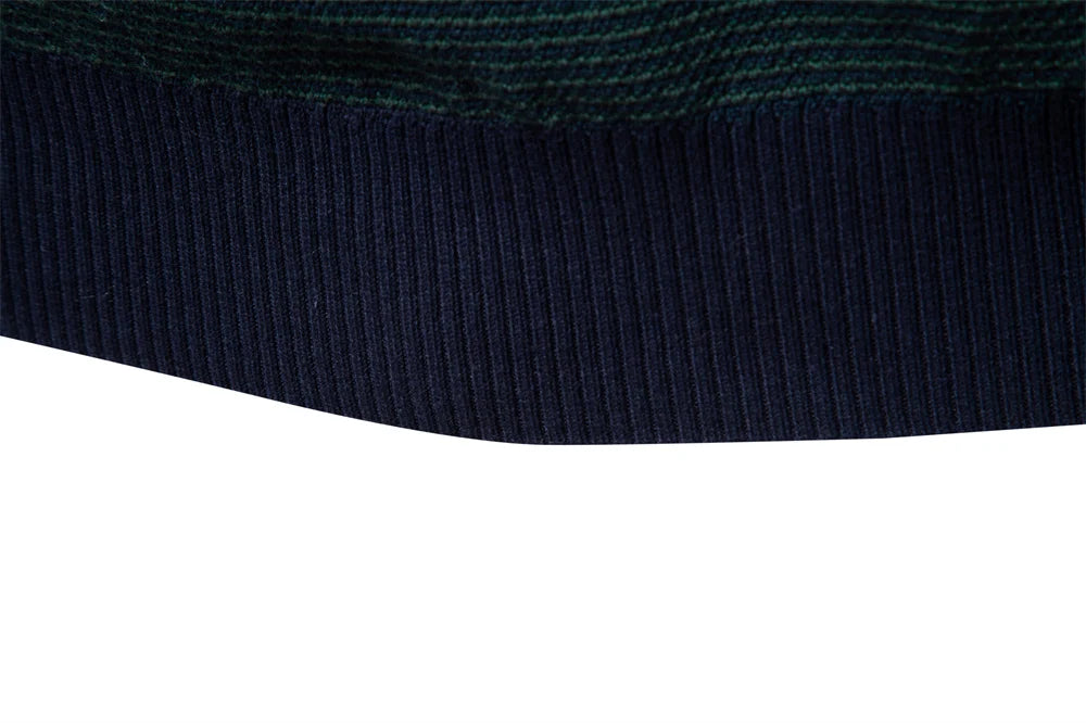 Men's Striped Sweater Solid Colour Knitted Pullover Warm Luxury Cotton Autumn Winter Casual Turtleneck Men's Sweaters