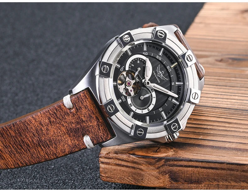 Yelang V1024 Men Brand Watches 44mm Japan Miyota 82S7 Automatic movement Luminous Men 100m Water-Resistant Watch Military Style