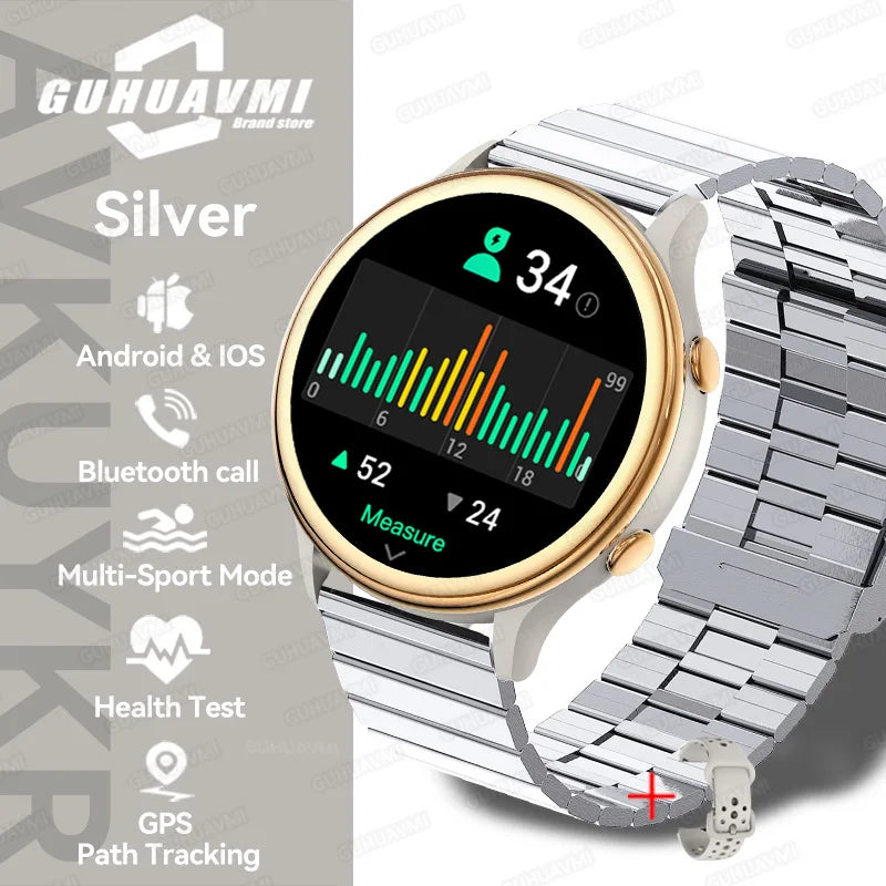 2025 Mini Smart Watch Dames 1,27-inch 360*360 AMOLED HD-scherm IP68 Waterdicht Hartslag Bloedzuurstof Smartwatch - Compatibel met HUAWEI IOS
