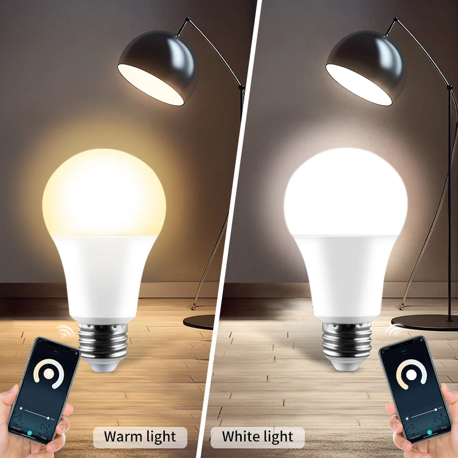 110V 220V E27 WiFi Smart LED-lampen 20W 15W 12W LED-lamp Dimbaar APP-spraakbediening Ondersteuning Alexa Google Home Home Lighting
