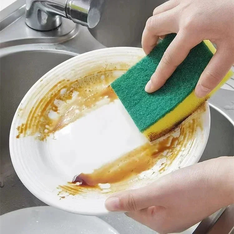 Double Sided Magic Sponge For Motorcycles, Pots, and Kitchens - Heavy-Duty Grease Cleaning Sponge