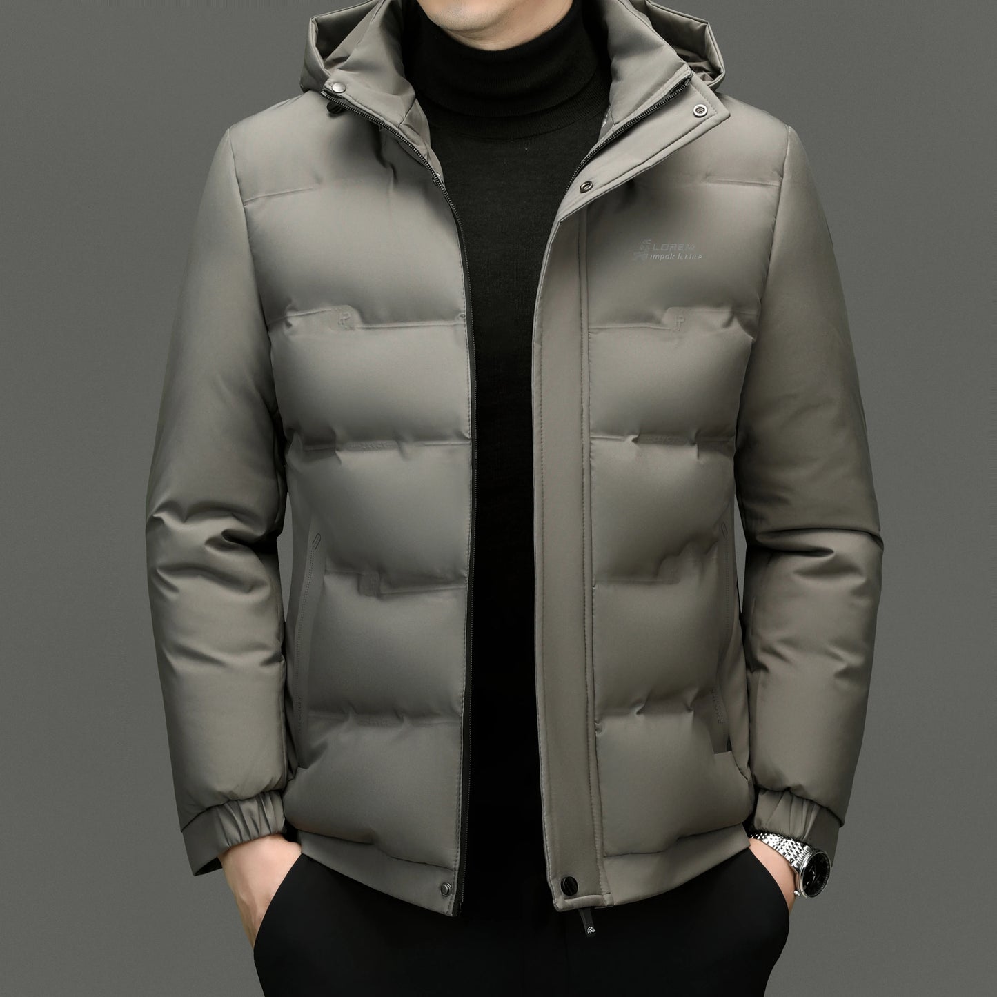 Men's Top Grade Designer Winter Brand Parka Jacket Casual Fashion Windbreaker Hooded Thick Bubble Male Coats