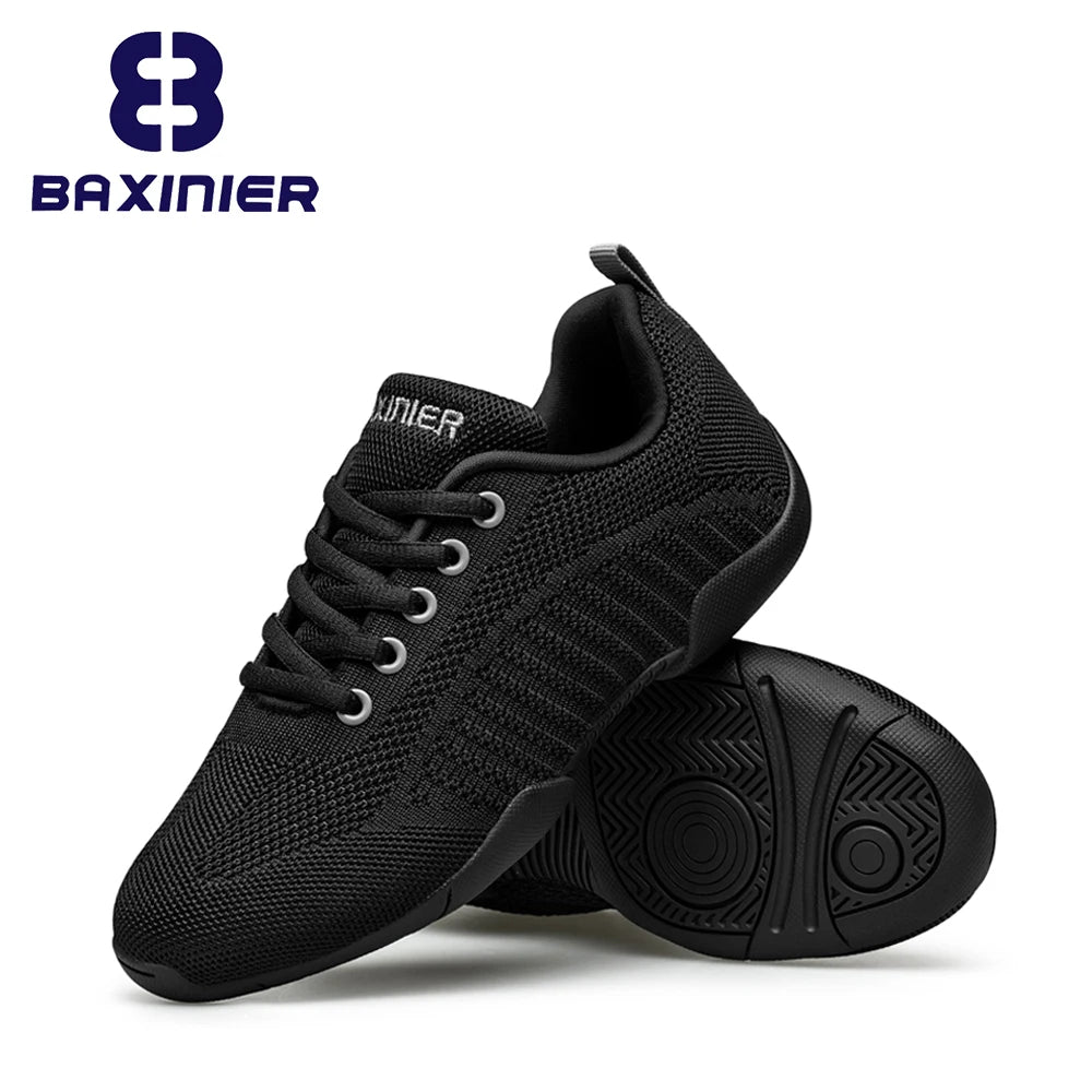 Girls Black Cheer Shoes Trainers Breathable Kids Training Dance Shoes Lightweight Youth Cheer Competition Sneakers