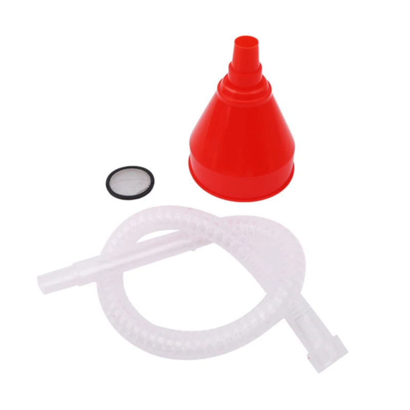 1Pc Car Refueling Funnel With Filter Strainer Gasoline Oil Fuel Filling Tools Motorcycle Oil Funnel Auto Accessories