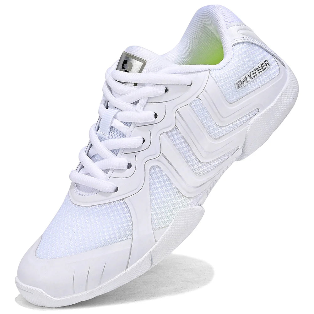 Girls White Cheerleading Shoes Lightweight Youth Cheer Competition Sneakers kids Breathable Training Dance Tennis Shoes