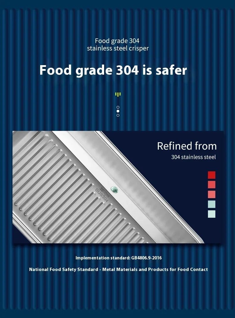 Stainless Steel Airtight Containers w/ Date Indicator & Leakproof Lid - BPA-Free Microwave/Freezer Safe - Home/Kitchen Lunch Box