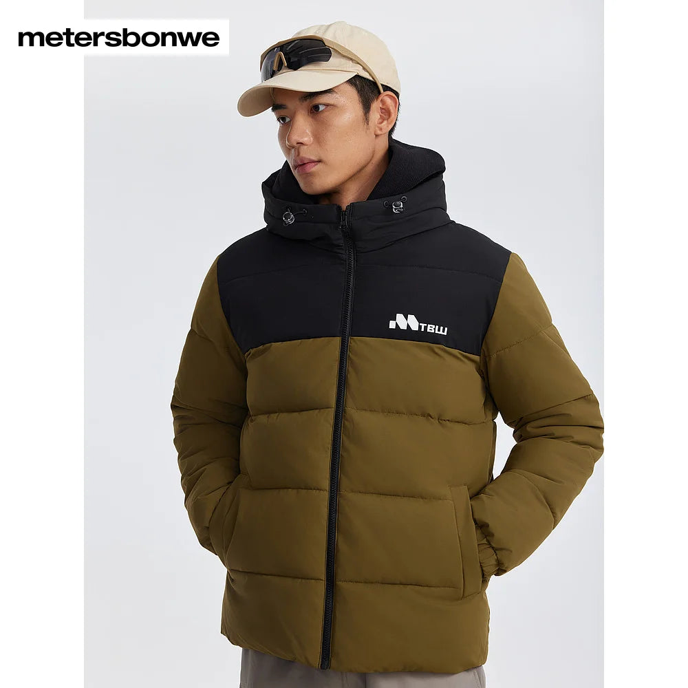 Unisex Winter Hooded Soft Cotton Padded Coat, Drawstring Warm Outerwear Jacket For Men & Women