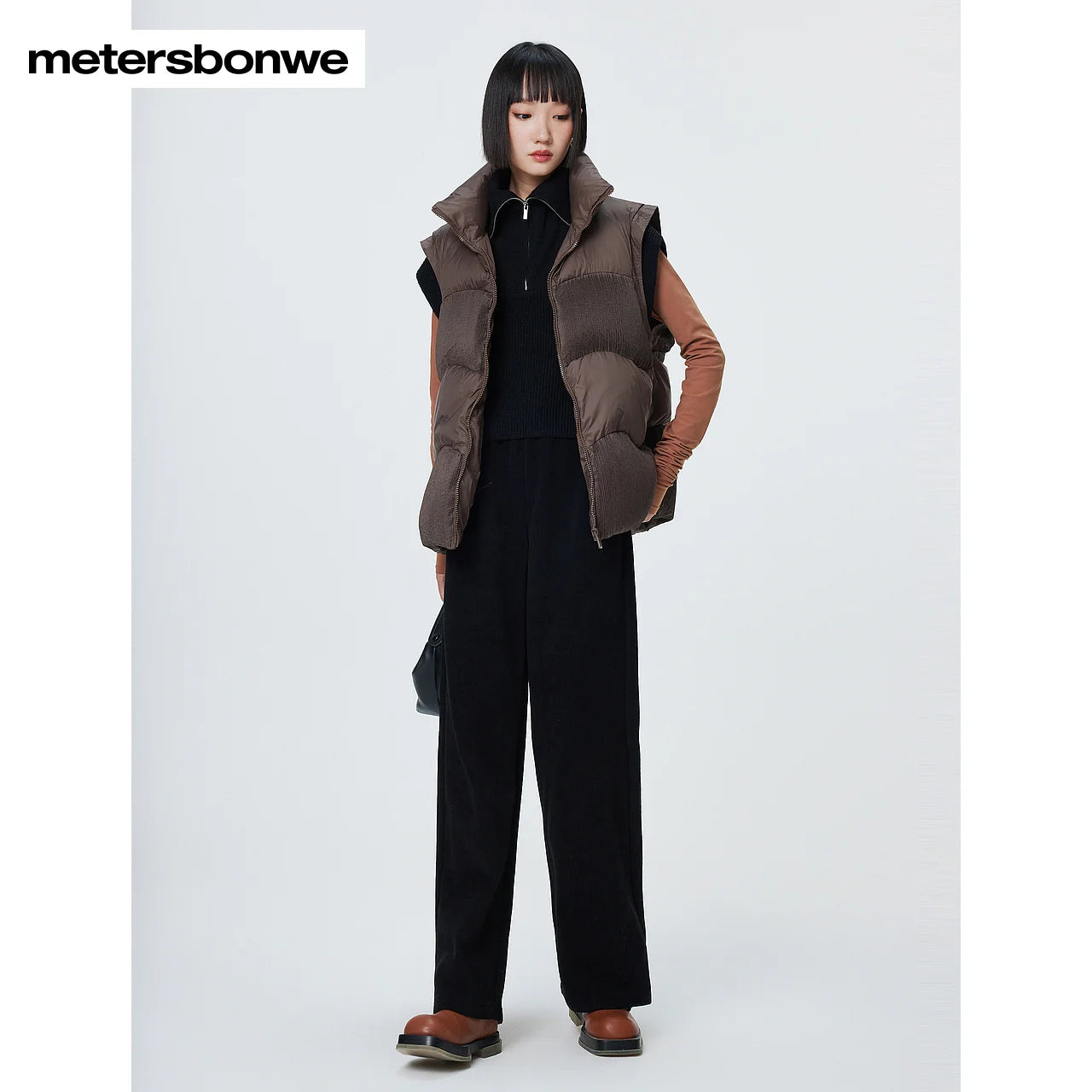 Women's Down Vest Loose Stand Collar, Solid Colour Duck Down, Sleeveless Jacket Basics Commuter For Ladies