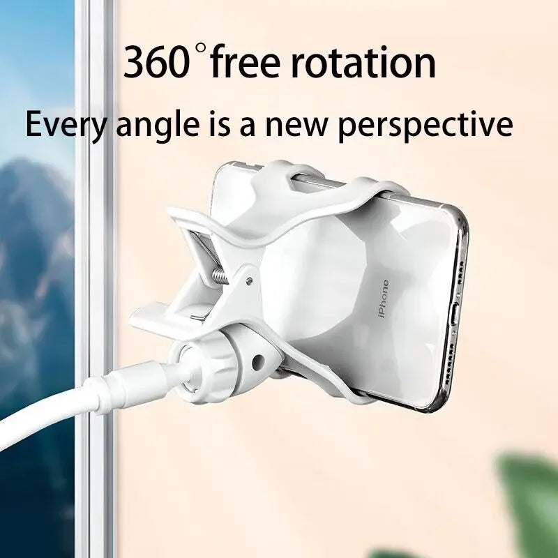 360 Clip Mobiele Telefoonhouder Standaard Draagbare Flexibele Lazy Bed Desktop Beugel Bureau Montage Standaard Basis Voor iPhone Samsung Xiaomi