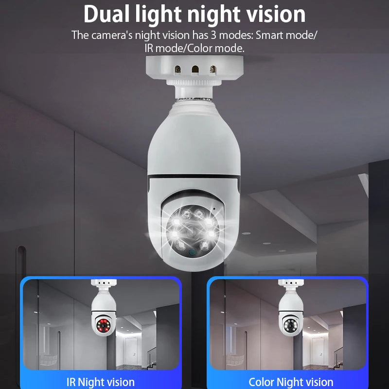 Wifi IP E27 Bulb Surveillance Camera Night Vision Wireless Home Camera CCTV Video Security Protection Baby Mini Cam