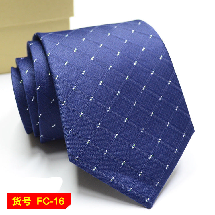 Men's Solid Color Stripe Floral Jacquard Necktie 7-8cm Width Fashionable Daily Wear Cravat for Wedding Party Gift