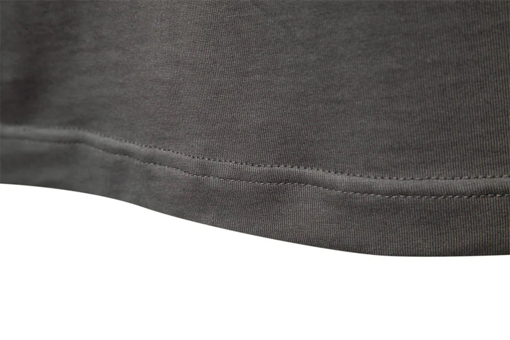 Men's Long Sleeve Polo Shirts 100% Cotton Solid Colour Casual Polo Shirts Spring Autumn Basic Polos For Men