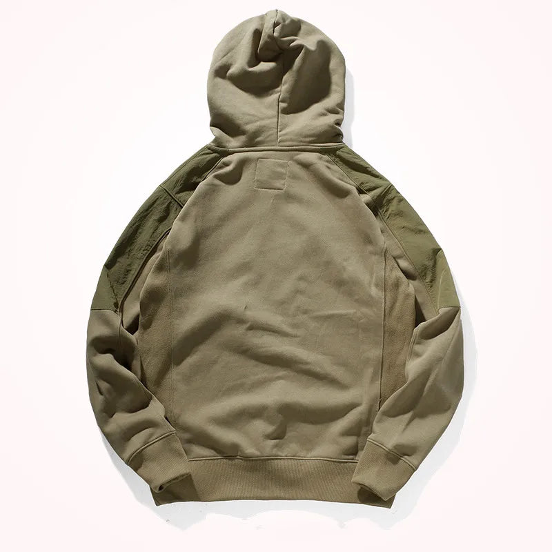 9040# Herfst- en wintermode 100% katoenen badstof plus fluwelen hoodies voor heren Dikke slanke hoodie met capuchon Sportkleding