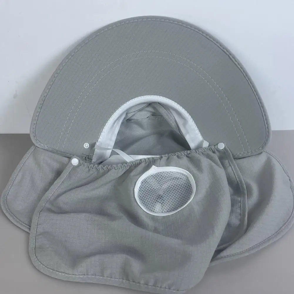 Summer Quick Dryng UV Protection Fisherman Cap Face Neck Cover Outdoor Fishing Cycling Removable Men Visor Hat Women Bucket Hat