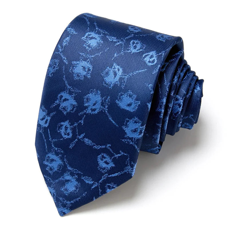 Men's Business Neckties Men's Stripe Plaid Floral Blue Wedding Ties Jacquard Woven Men Neck Jacquard Ties Vintage Accessories
