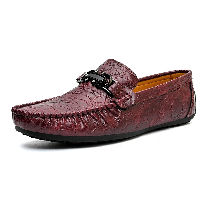 Fashionable Men Business Formal Shoes Slip-on Male Lazy Person Walking Loafers Luxury Brand Adult Leisure Driving Shoes