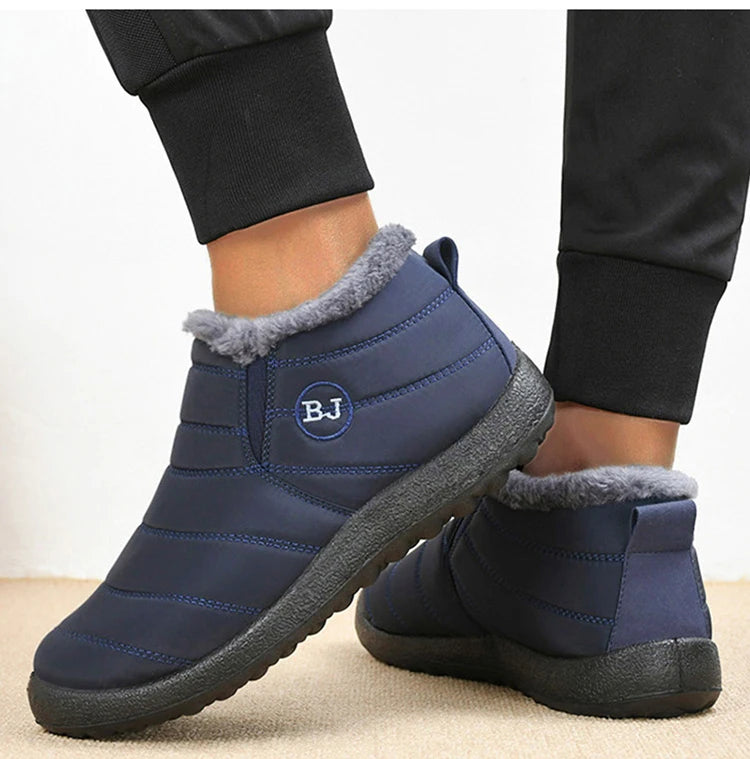 Unisex Snow Warm Boots Slip-On Winter Shoes Fashion Shoes Waterproof Ankle Work Boots For Men & Women