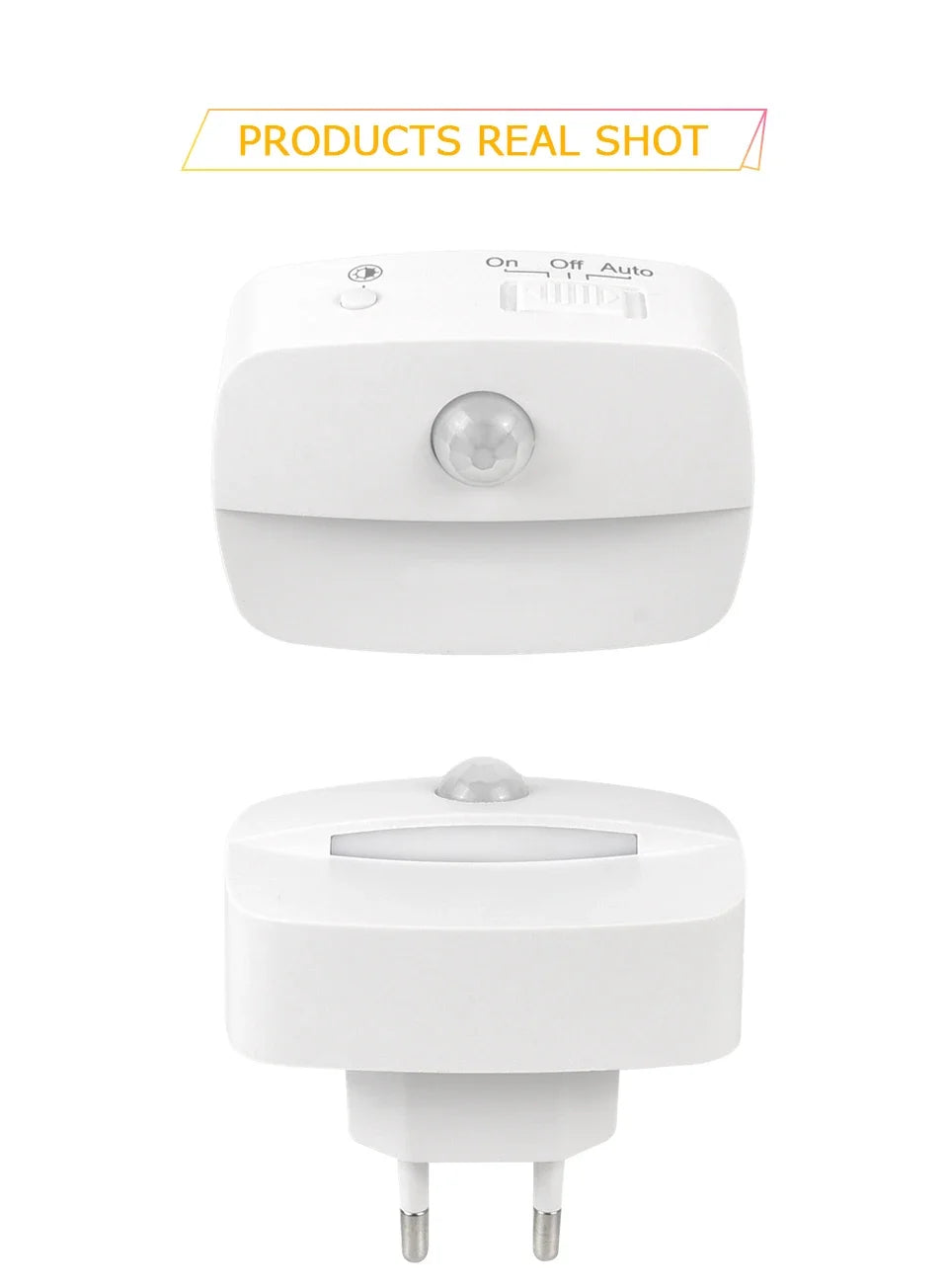 3 Colors LED Night Light with Motion Sensor EU US Plug in PIR Human Infrared Induction Lamp for Bedroom Hallway Stairs Kitchen