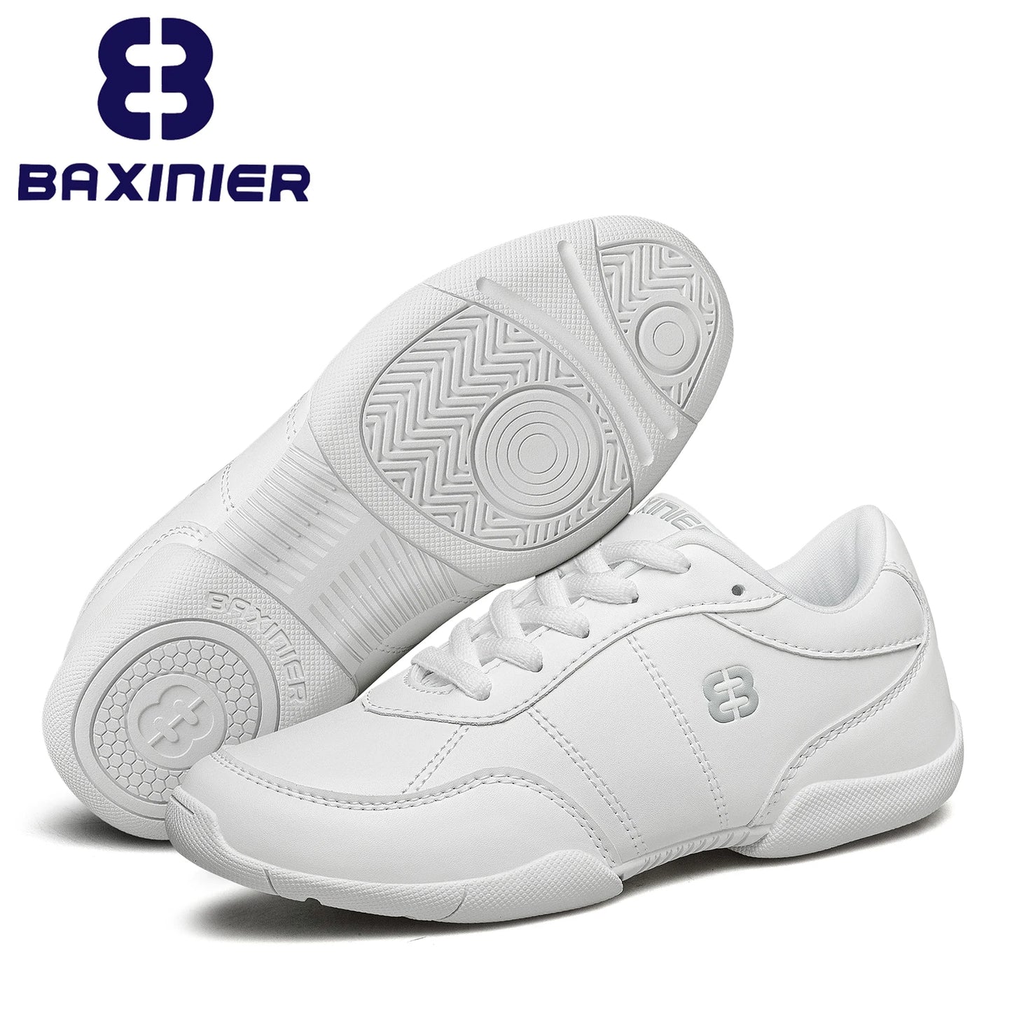 Girls White Cheerleading Shoes Lightweight Youth Cheer Competition Sneakers Kids Training Dance Shoes Comfortable