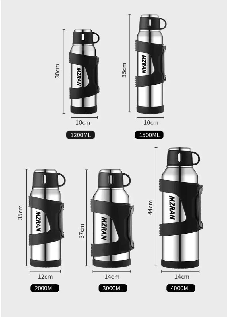 316 roestvrijstalen thermosfles met grote capaciteit, 2L/3L, buitenreiskoffiemokken, thermische vacuümwaterfles, thermische mok