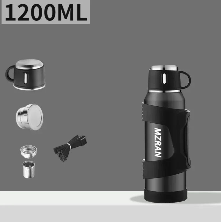 316 roestvrijstalen thermosfles met grote capaciteit, 2L/3L, buitenreiskoffiemokken, thermische vacuümwaterfles, thermische mok