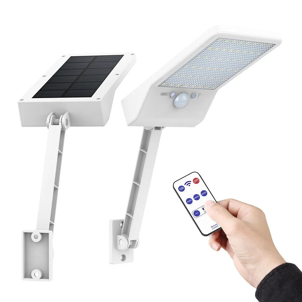 48 LED-straatverlichting op zonne-energie met PIR-bewegingssensor, tuinbeveiligingslamp, waterdichte wandlampen voor buiten