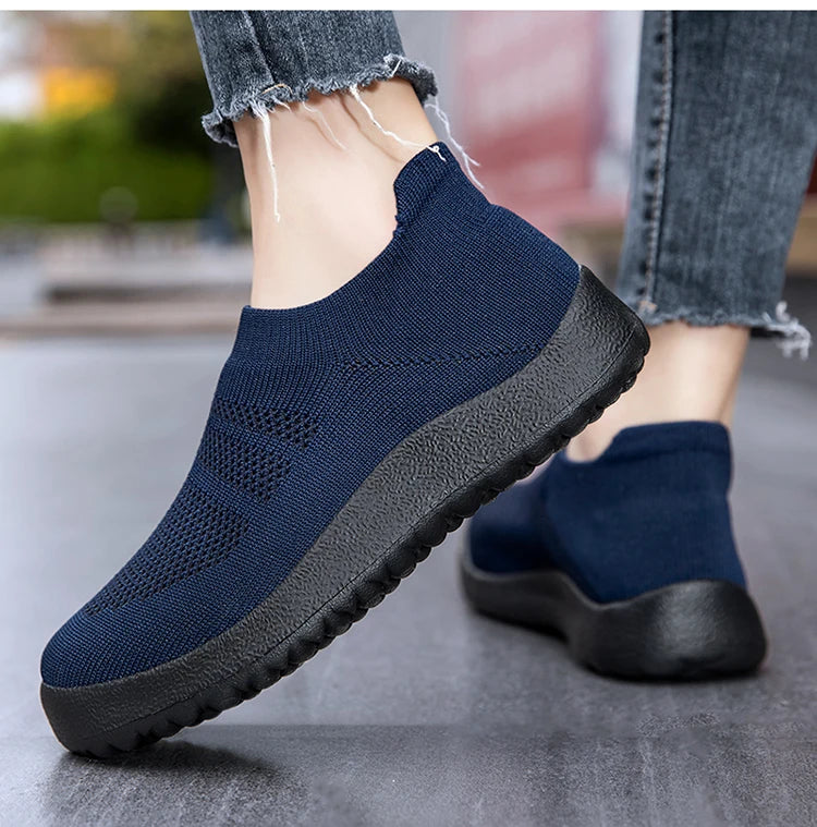 Women Fashion Sneakers Slip On Platform Sneakers Walking Women's Sneakers Plus Size Ladies Vulcanize Shoes Tenis Feminino