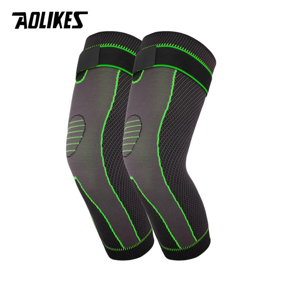 Sport Full Leg Compression Sleeves Knee Braces Support Protector for Weightlifting Arthritis Joint Pain Relief