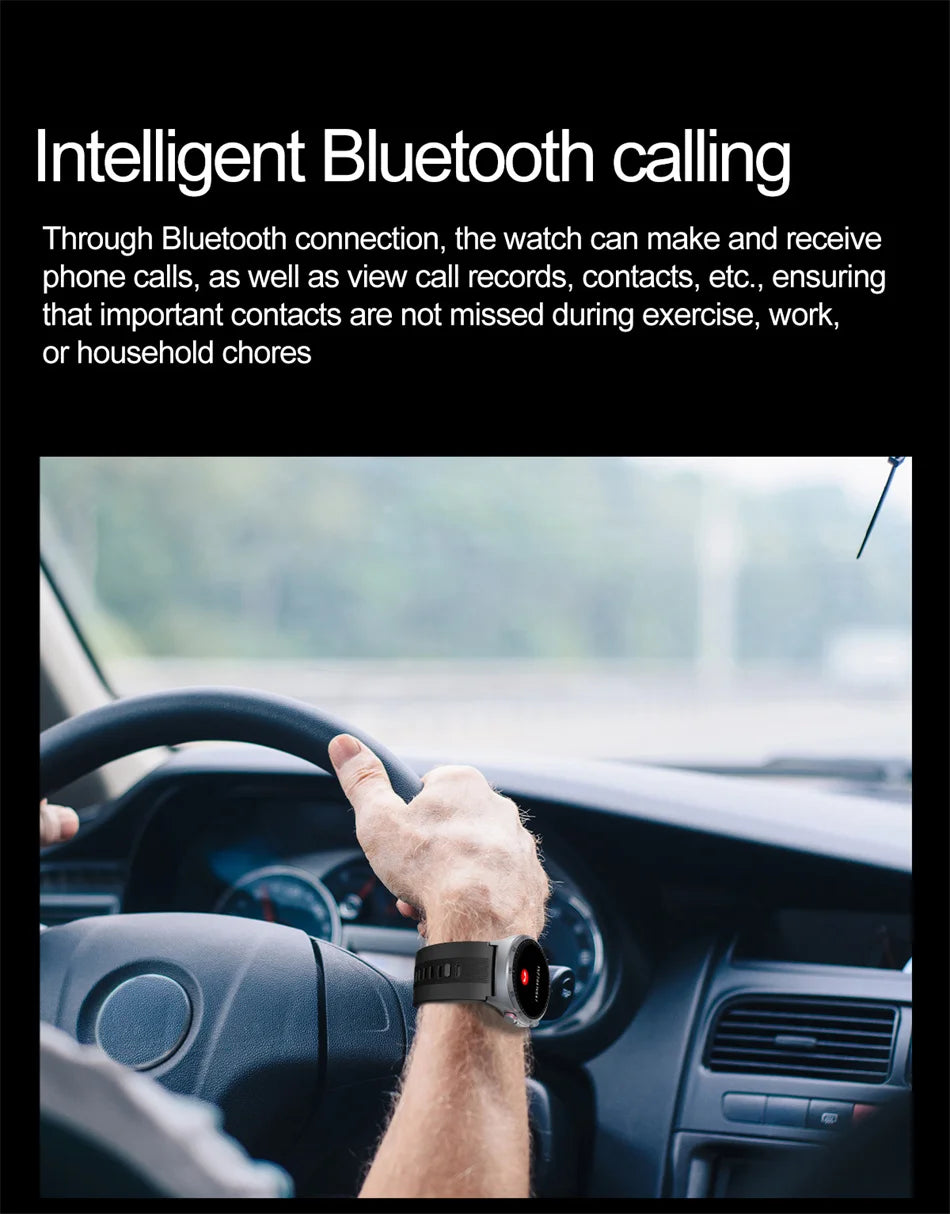 Airbagtype Bloeddruk Smartwatches Bloedzuurstof Sportoproep Gezondheidsmonitoring Saffierglas AMOLED Luchtpomp Smartwatch met NFC