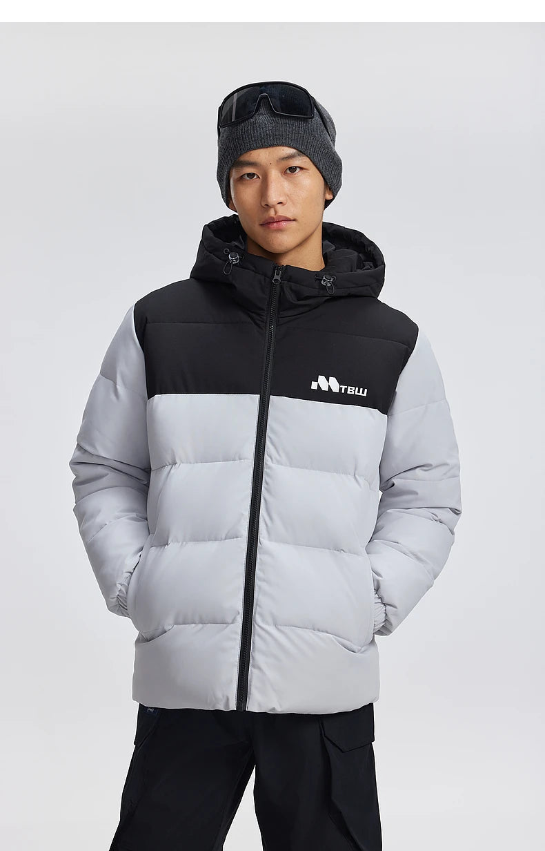 Unisex Winter Hooded Soft Cotton Padded Coat, Drawstring Warm Outerwear Jacket For Men & Women