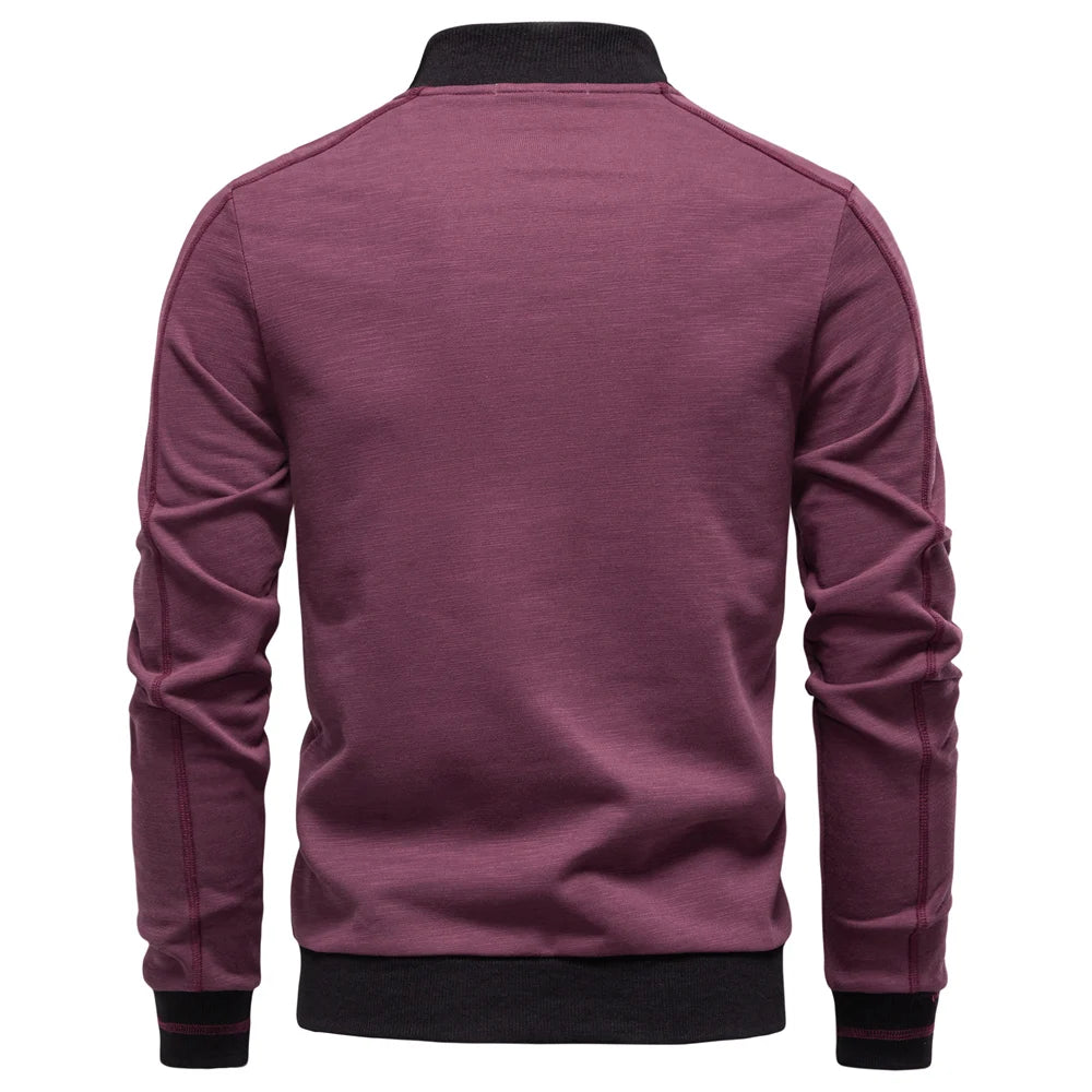 Men's Baseball Jacket Cotton Solid Colour Thickened Warm Autumn Winter Casual High Quality Sportswear Male Zipper Jacket