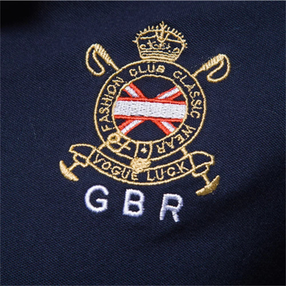 100% katoenen poloshirt met badge-borduurwerk voor heren, korte mouwen, patchwork herenpolo's, zomerkleding van kwaliteitsmerken voor heren