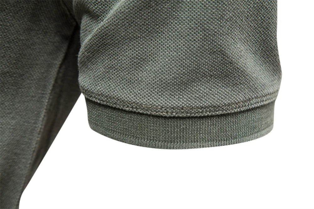Men's 100% Cotton Solid Colour Polo Shirts Casual Short Sleeve Turndown Fashion Streetwear Shirts For Men