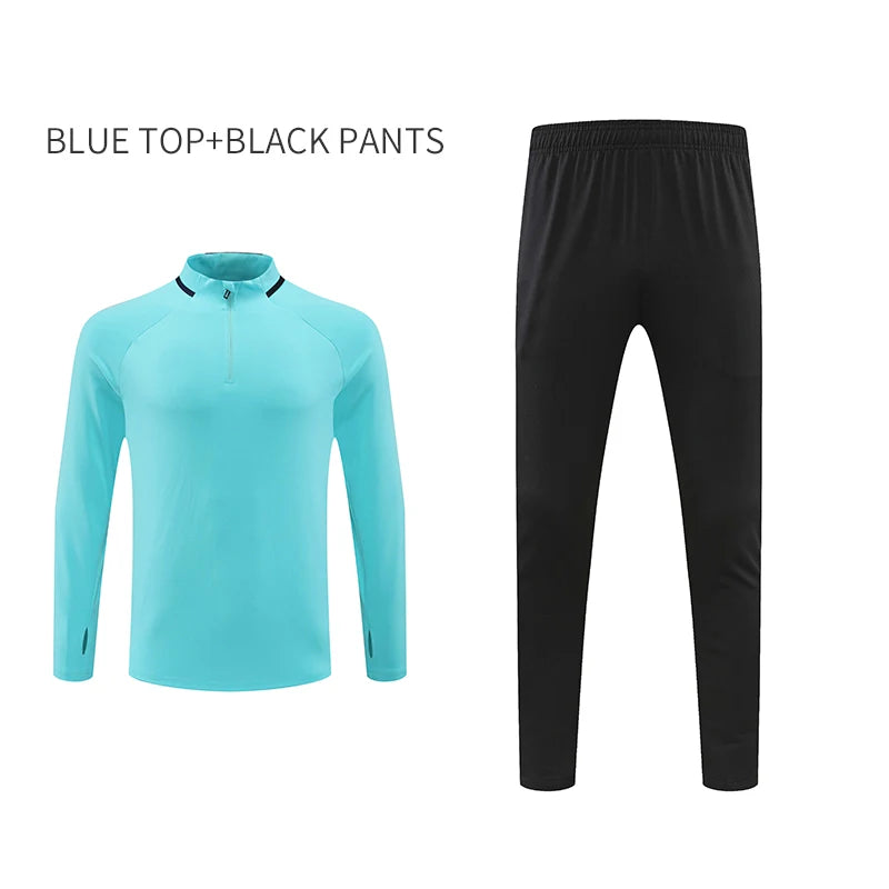 2024 Nieuwe sporttrainingssets Fitnesskleding Pak Heren Lange mouwen Hardloopkleding Shorts Trainingspak Gym