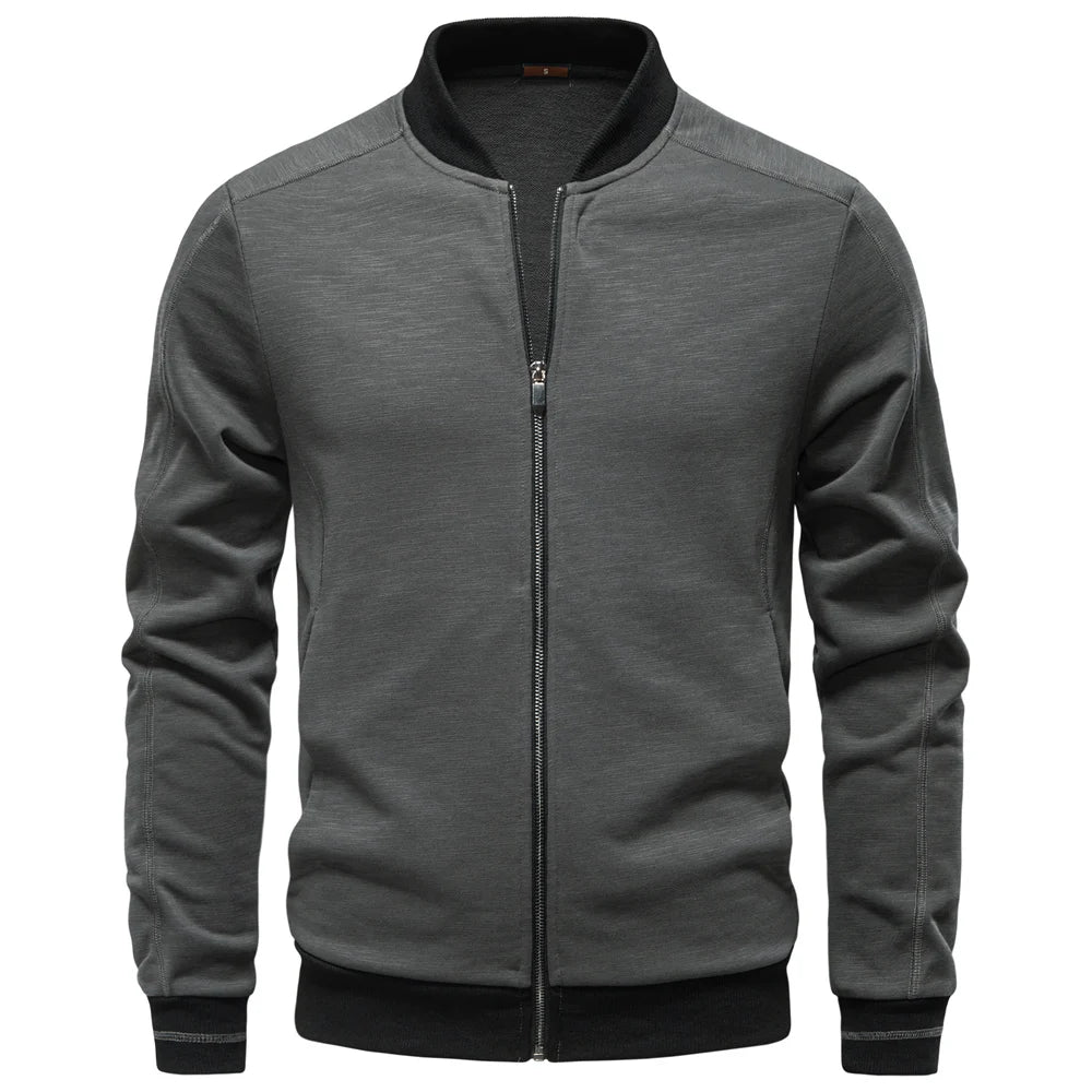 Men's Baseball Jacket Cotton Solid Colour Thickened Warm Autumn Winter Casual High Quality Sportswear Male Zipper Jacket