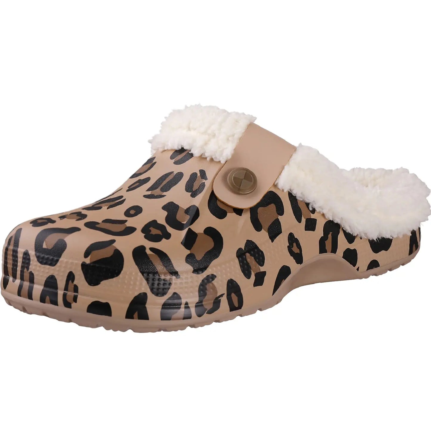Unisex Plush Garden Winter Slippers Fur Clogs Slippers Non-Slips Cosy Fuzzy Home Slides With Soft Furry Waterproof For Men & Women