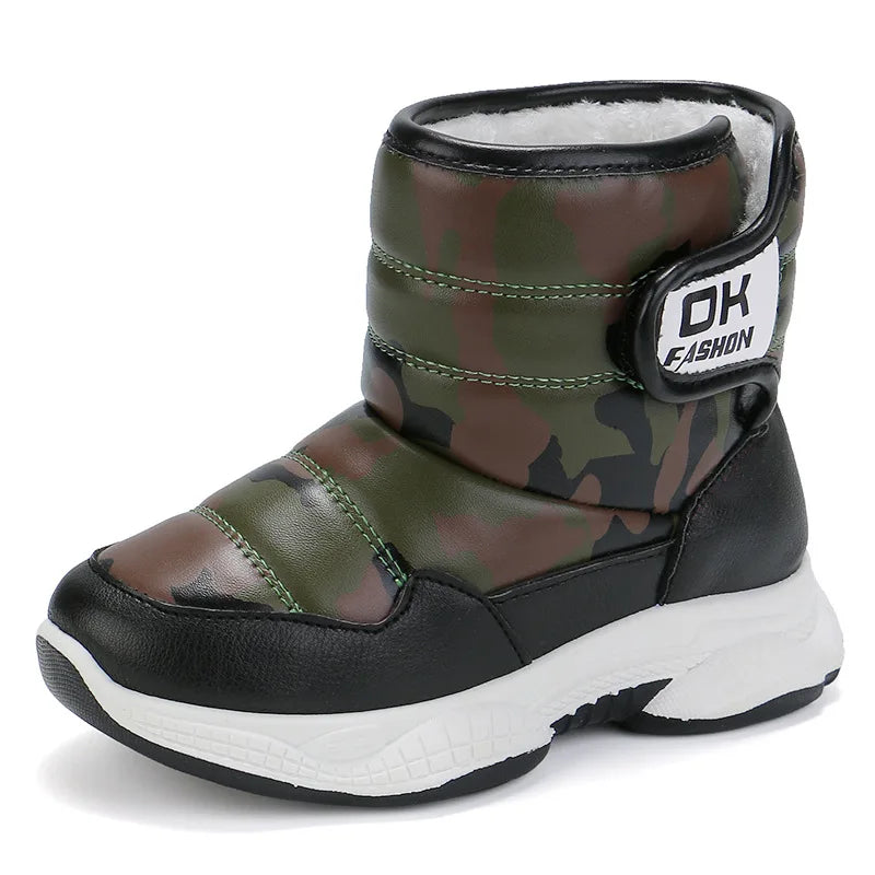 Kids' Casual Shoes Snow Boots Ankle Boots PU Leather Winter Shoes Velcro Anti-Slip Warm Shoes For Girls Size 26-37