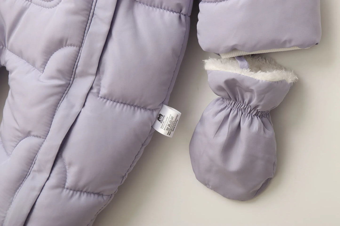 Winter Baby Rompers Fur Lining Boys Jumpsuits Warm Fleece Padded Toddler Snowsuit Infant Outfit