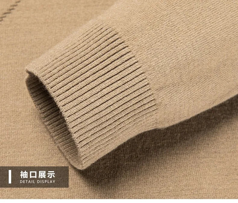 Men's High-End Woollen Designer Knitted Pullover Sweater, Casual Graphic Trendy Korean Brand, and Male Jumpers