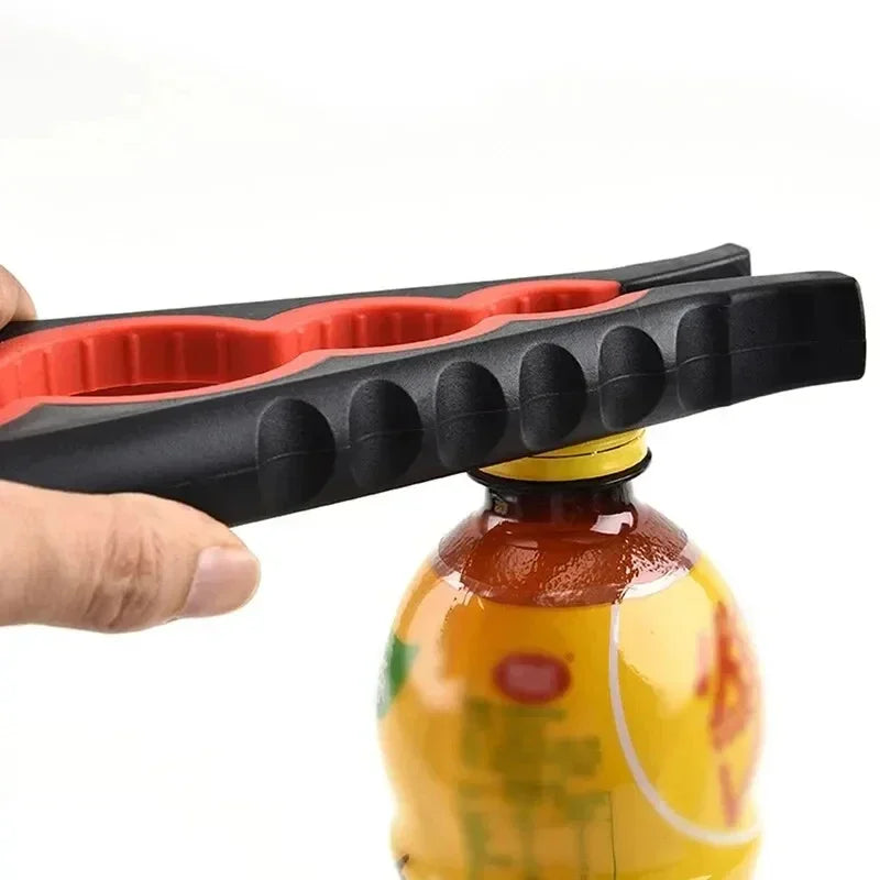 4-in-1 Multi Functional Can Opener Bottle Opener Cap Twister Anti Slip Heavy Duty Stainless Steel Kitchen Tool