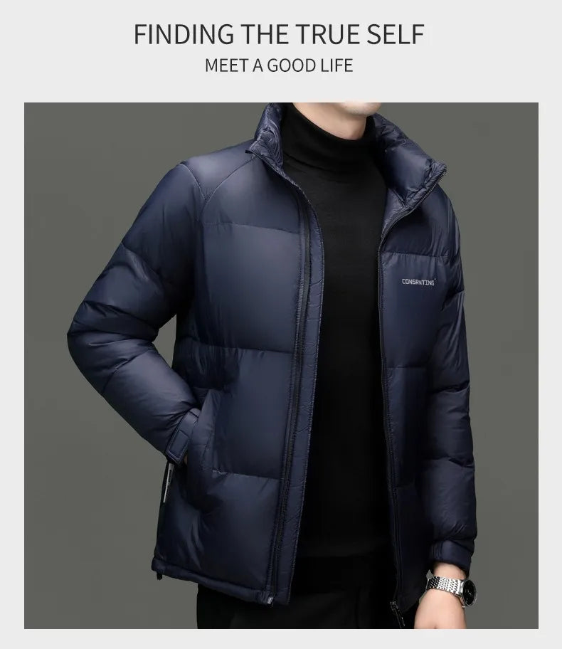 Men's Top Grade Designer Brand Parka Jacket, Casual Fashion Hooded Cropped Windbreaker, and Quilted Puffer Male Coats