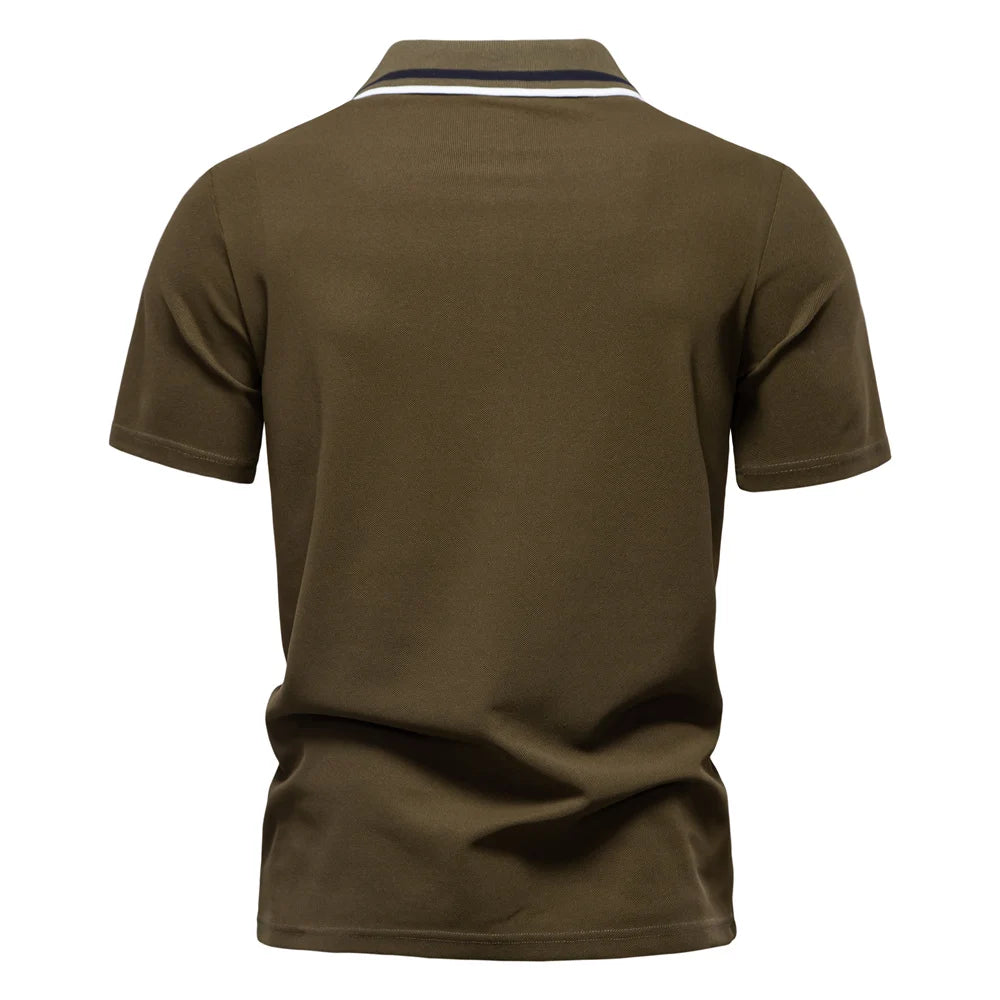 2025 Men's Polos Solid Color Classic Polo Shirt Men Short Sleeve Top Quality Casual Business Social Polo Men With Pocket
