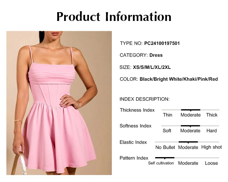 Women's A-Line Mini Short Dresses Square Neck Sleeveless Solid Red Elegant Party Summer Sexy Milkmaid Pleated Dresses