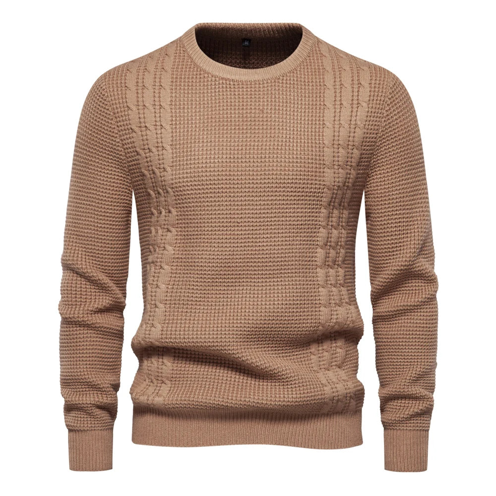 Warm Men's Pullovers Sweater For Autumn and Winter With Solid Colour and Soft Material Casual Classic Sweater For Men