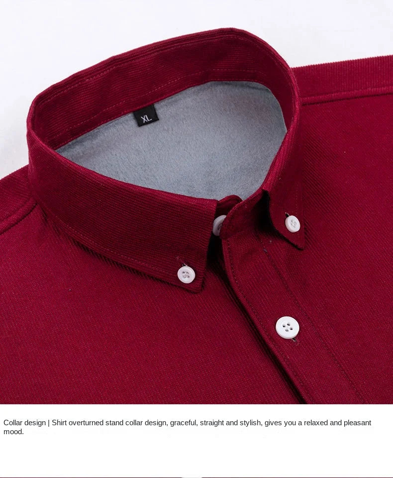 Reversknopf Allgleiches Stickerei Warme Hemden Herrenbekleidung Herbst Neue Übergroße Casual Tops Lose Koreanische Hemd