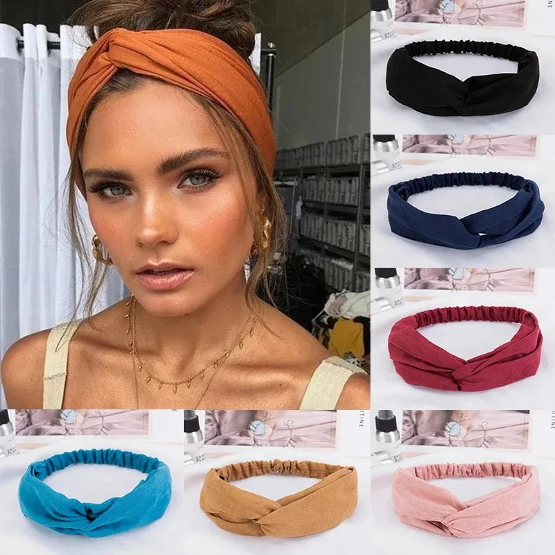Mode Dames Boheemse Hoofdbanden Zomer Stijl Kruis Tulband Bandage Bandana's Multifunctionele Haaraccessoires voor Meisjes
